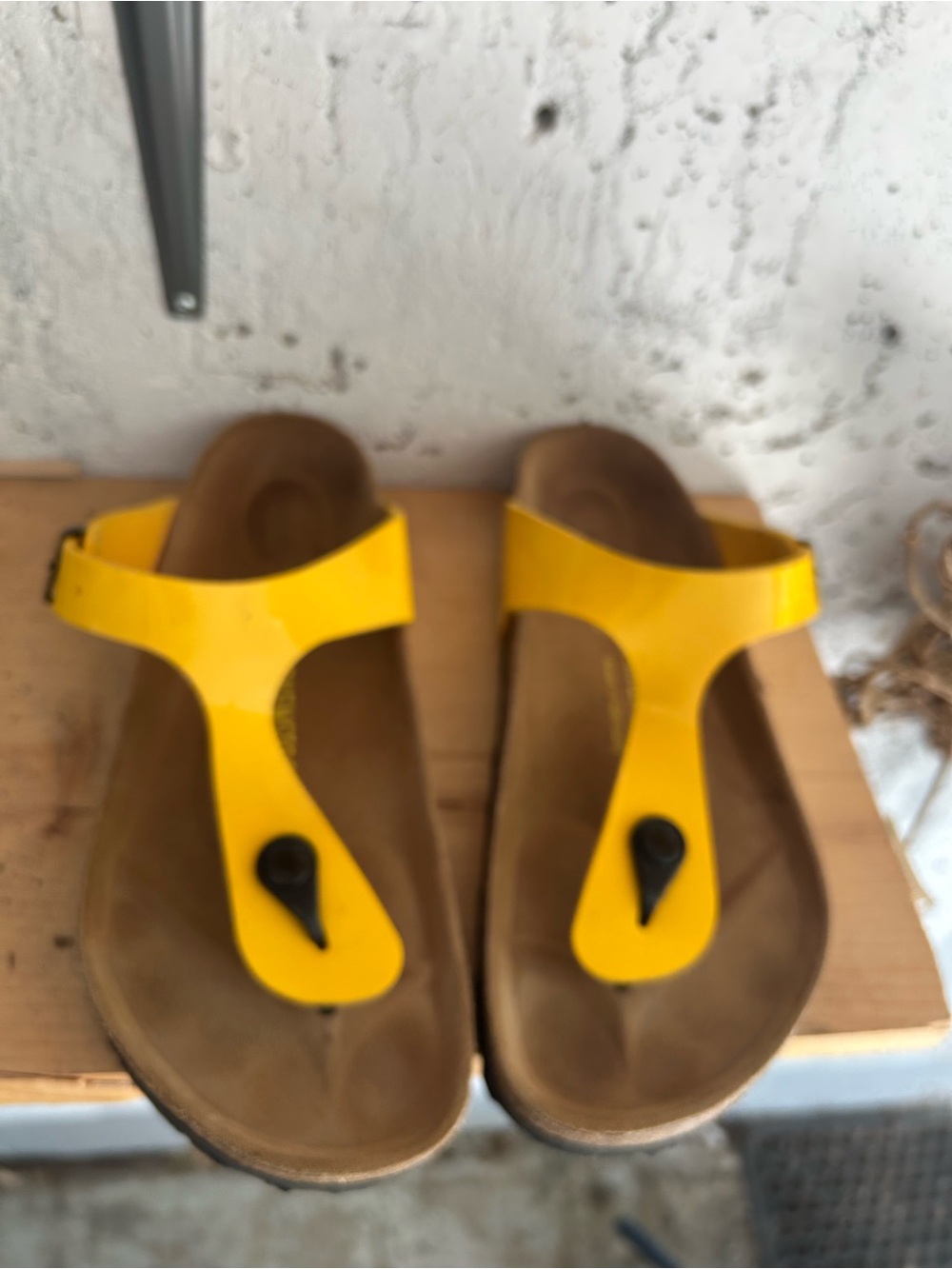 Gizeh Birkenstock Yellow Toe-Post Sandals